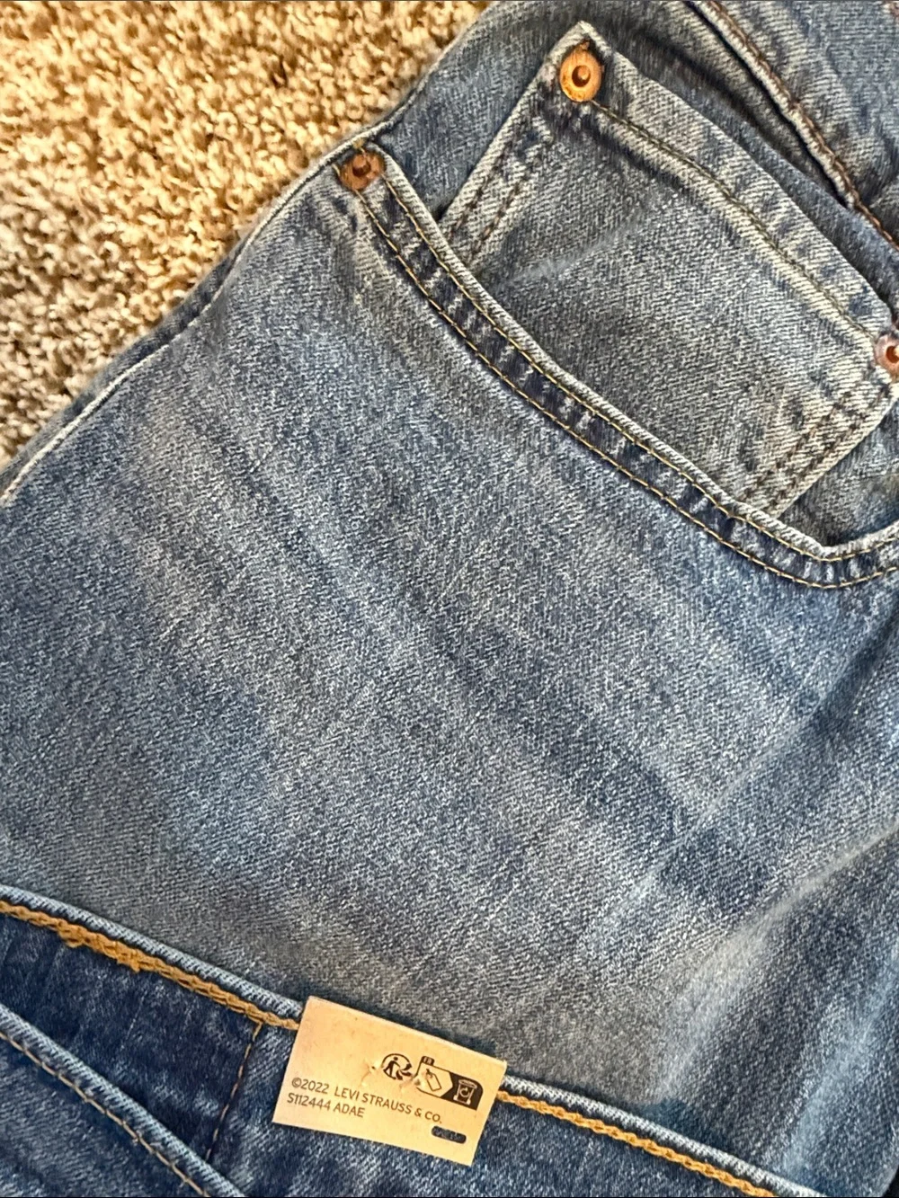 Levi's Men's Relaxed Straight Jeans in Medium & Dark Wash - 34x30 - Bundle of 2